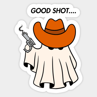 Ghost cowboy shooting Sticker